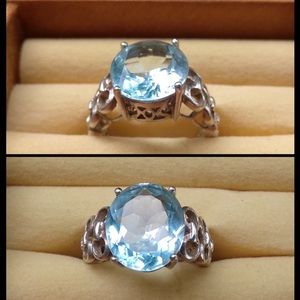 Quintessence | Jewelry Blue Topaz Ring 925 Size 8
